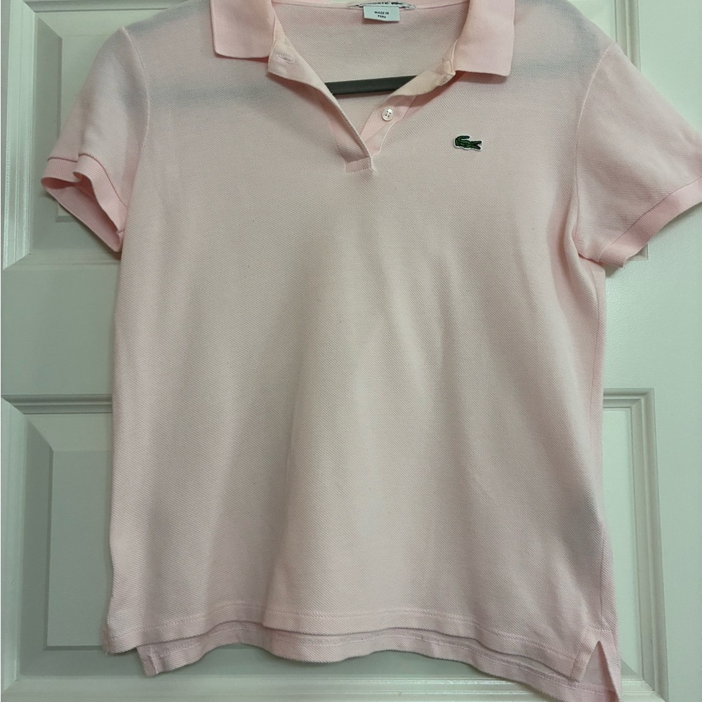 Lacoste Women Light Pink Polo Shirt